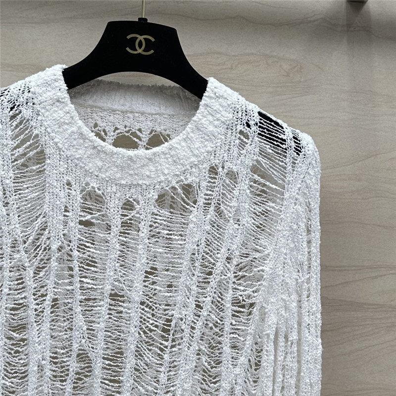 acne studios linen yarn hole crochet top replica clothes