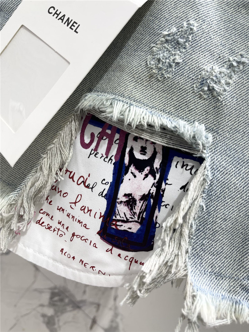 Ch**el heavy denim shorts replica d&g clothing