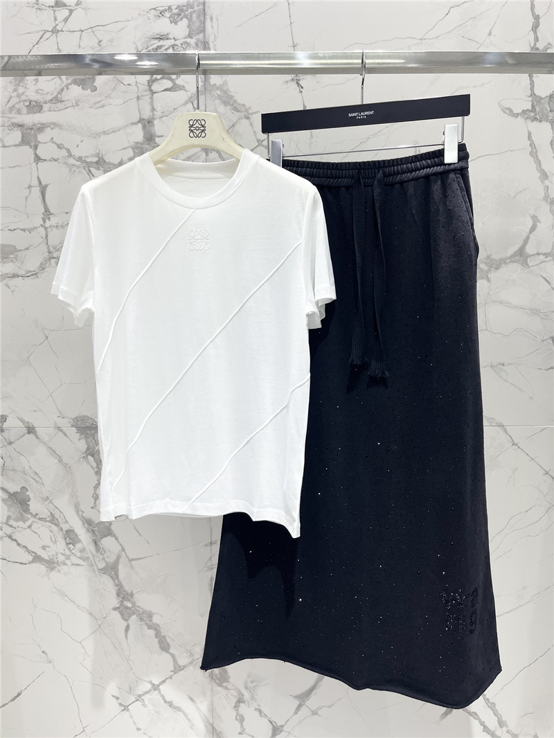 L0ew* new tencel round neck short sleeve replica designer clothes