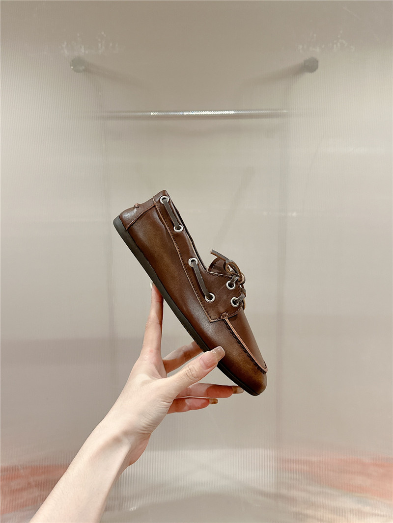 Miu Miu Bleached Leather Loafers