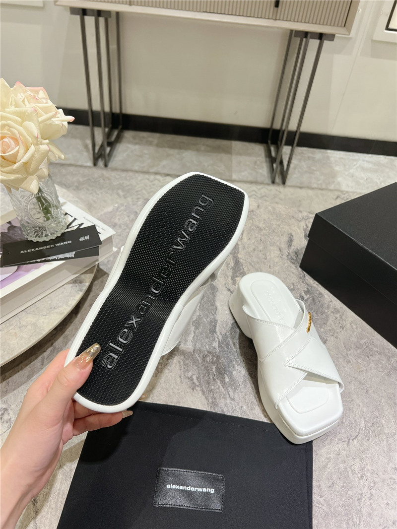 A1exa*der wang leather platform slippers