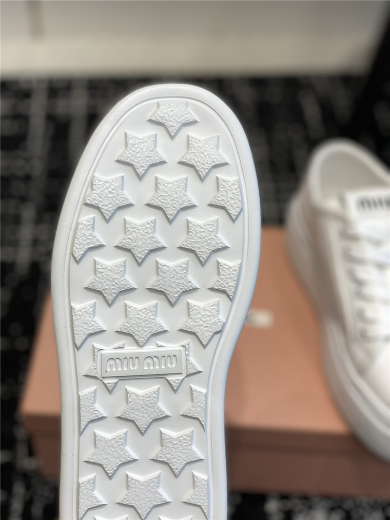 Miu Miu Platform Canvas Sneakers for Ladies