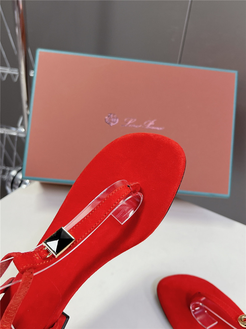 L0r0 P1ana mindil embellished suede sandals