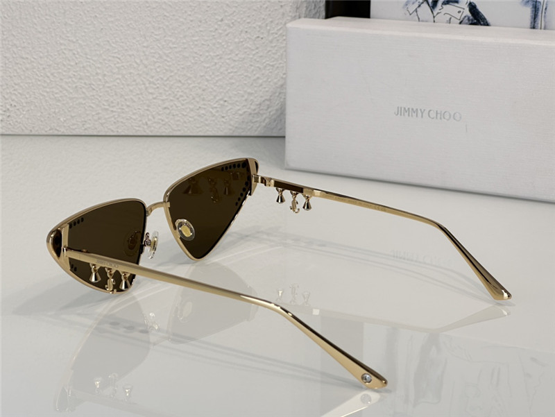 j1m*y ch00 cat-eye frame D1am0nd pendant sunglasses