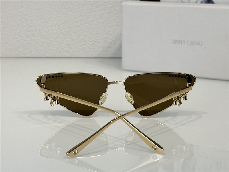 j1m*y ch00 cat-eye frame D1am0nd pendant sunglasses