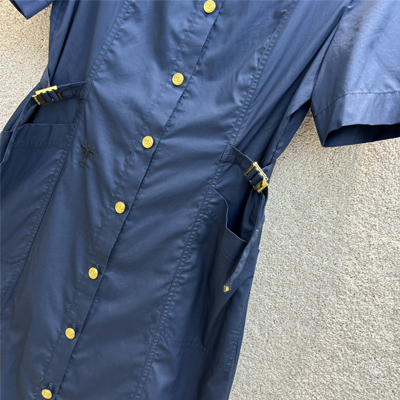 D10r short sleeve button dress replica clothes
