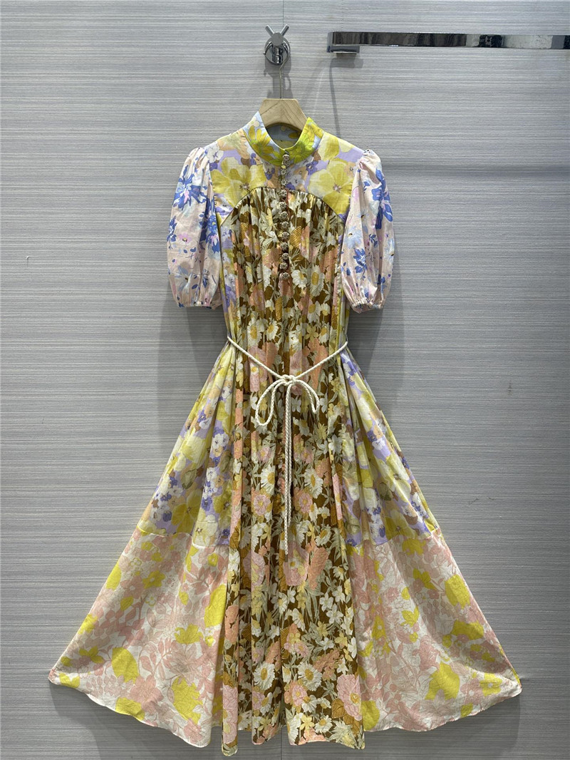 zimm palace style puff sleeve dress replica d&g clothing