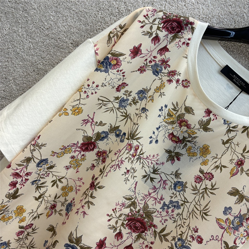 Vanitoo floral print T-shirt replica d&g clothing
