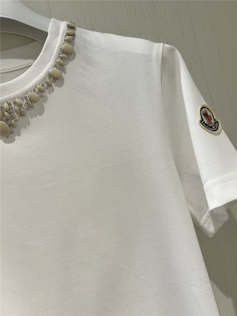 Moncler beaded collar t-shirt replica designer clothes