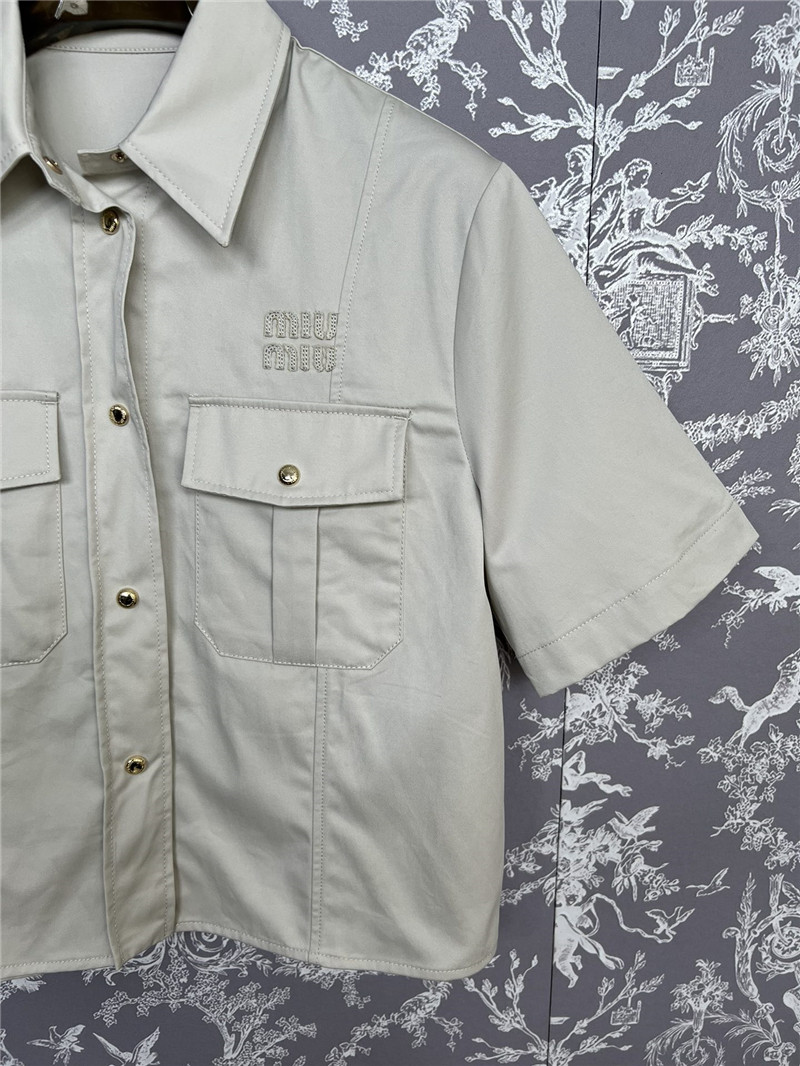 M1um1u new short-sleeved shirt and skirt suit replica clothing sites