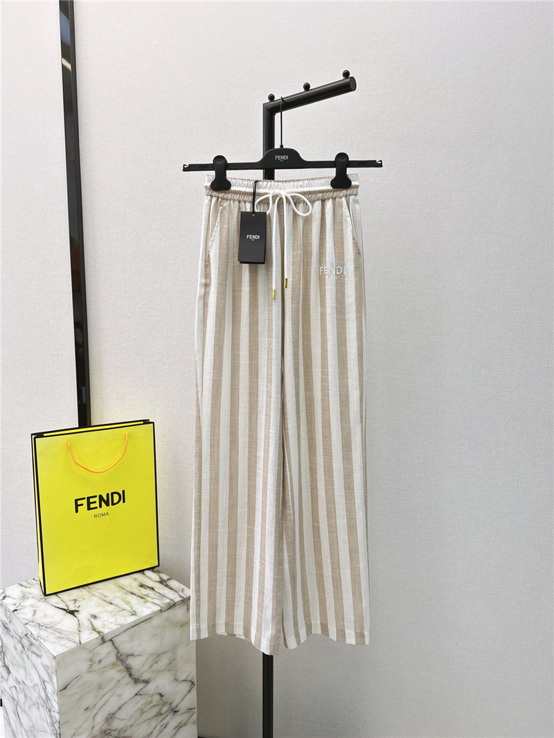 F**di striped straight pants cheap replica designer clothes