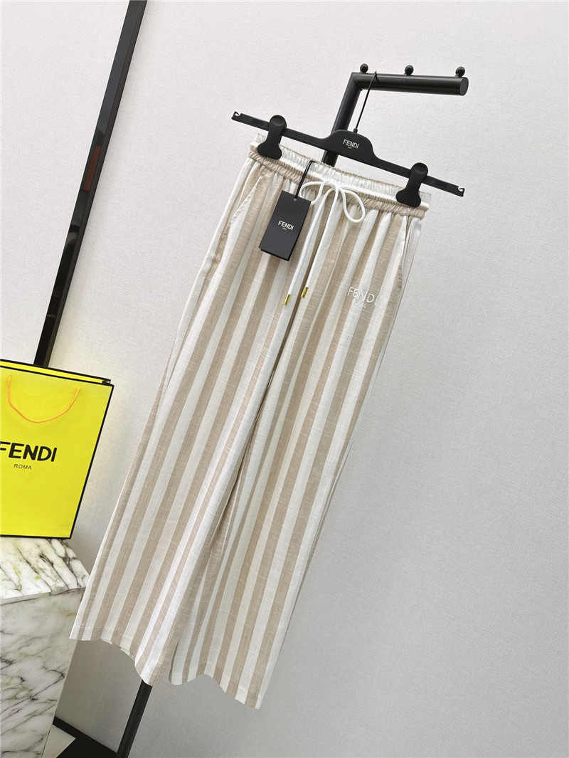F**di striped straight pants cheap replica designer clothes