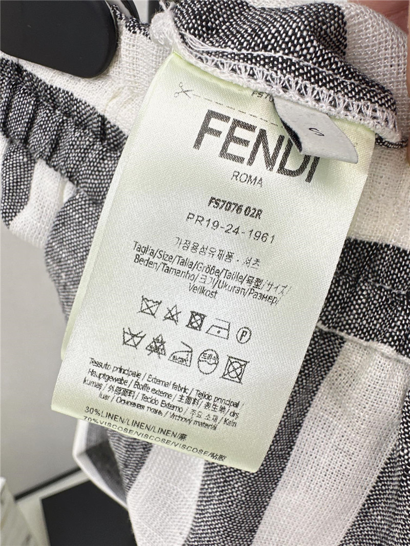 F**di striped straight pants cheap replica designer clothes