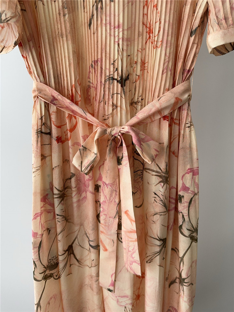 Chloé pinched printed silk dress replica clothes