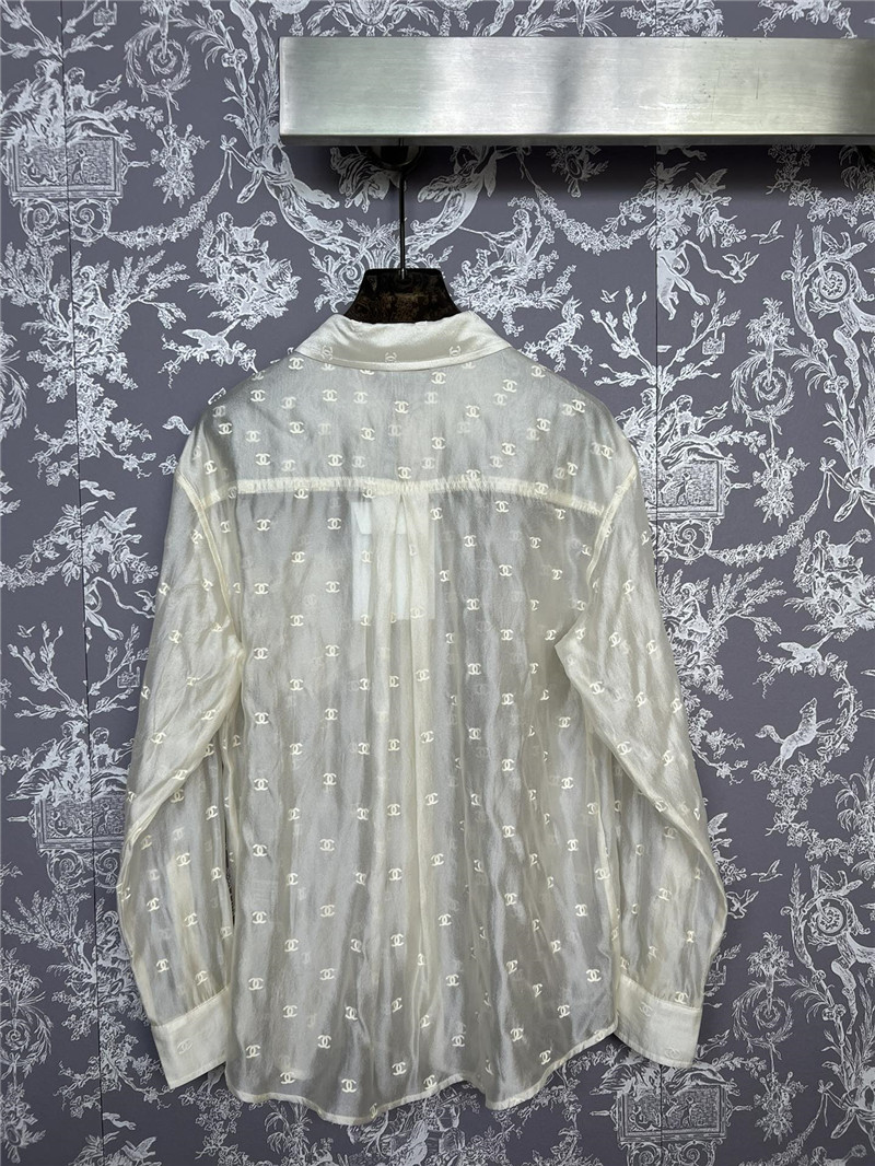 Ch**el new semi-transparent shirt replica d&g clothing