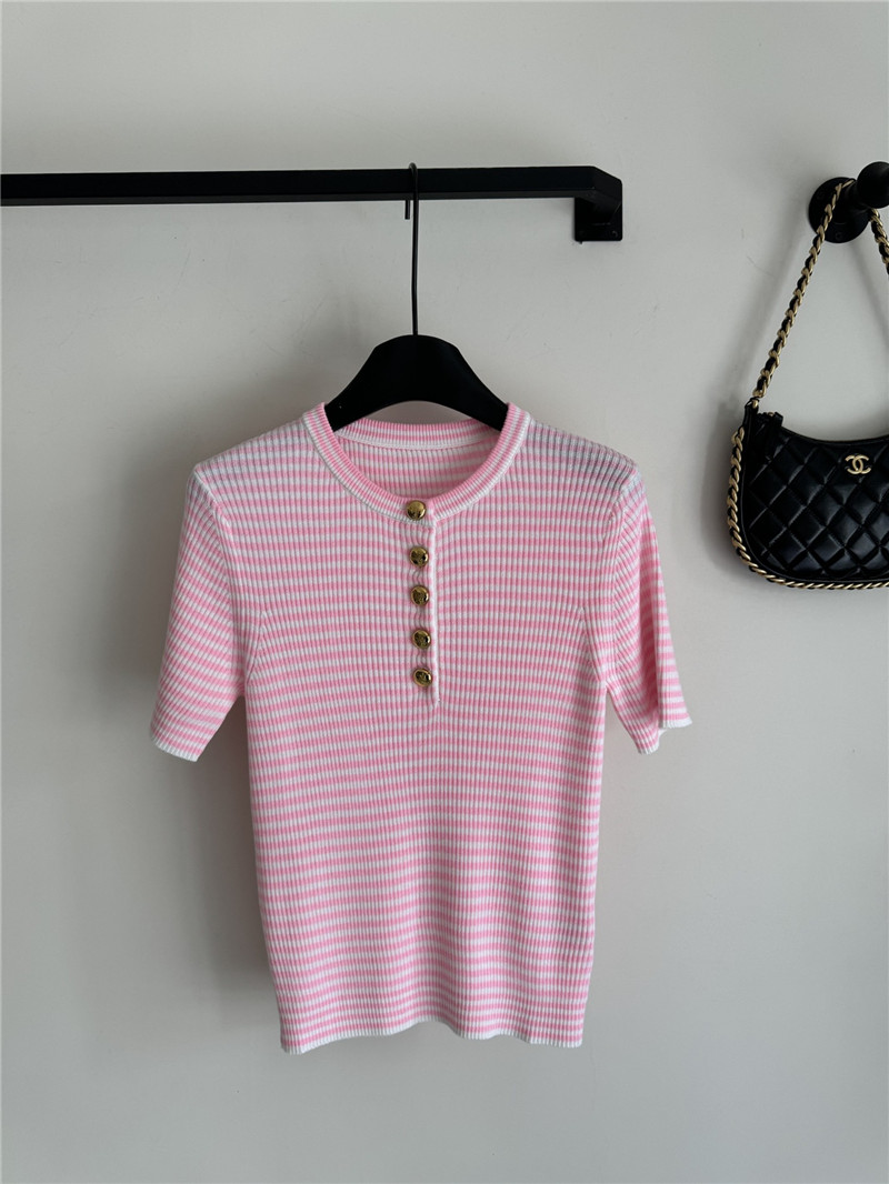 Pra*a new knitted short sleeve replica designer clothes