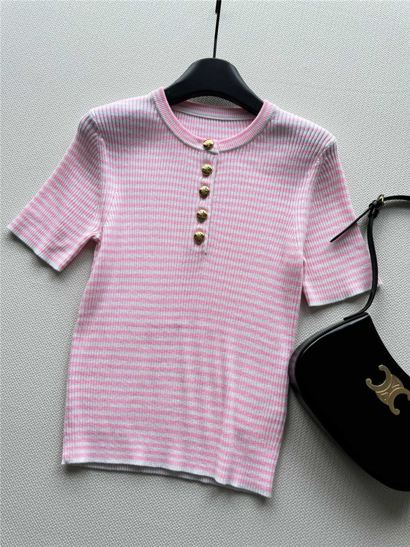 Pra*a new knitted short sleeve replica designer clothes