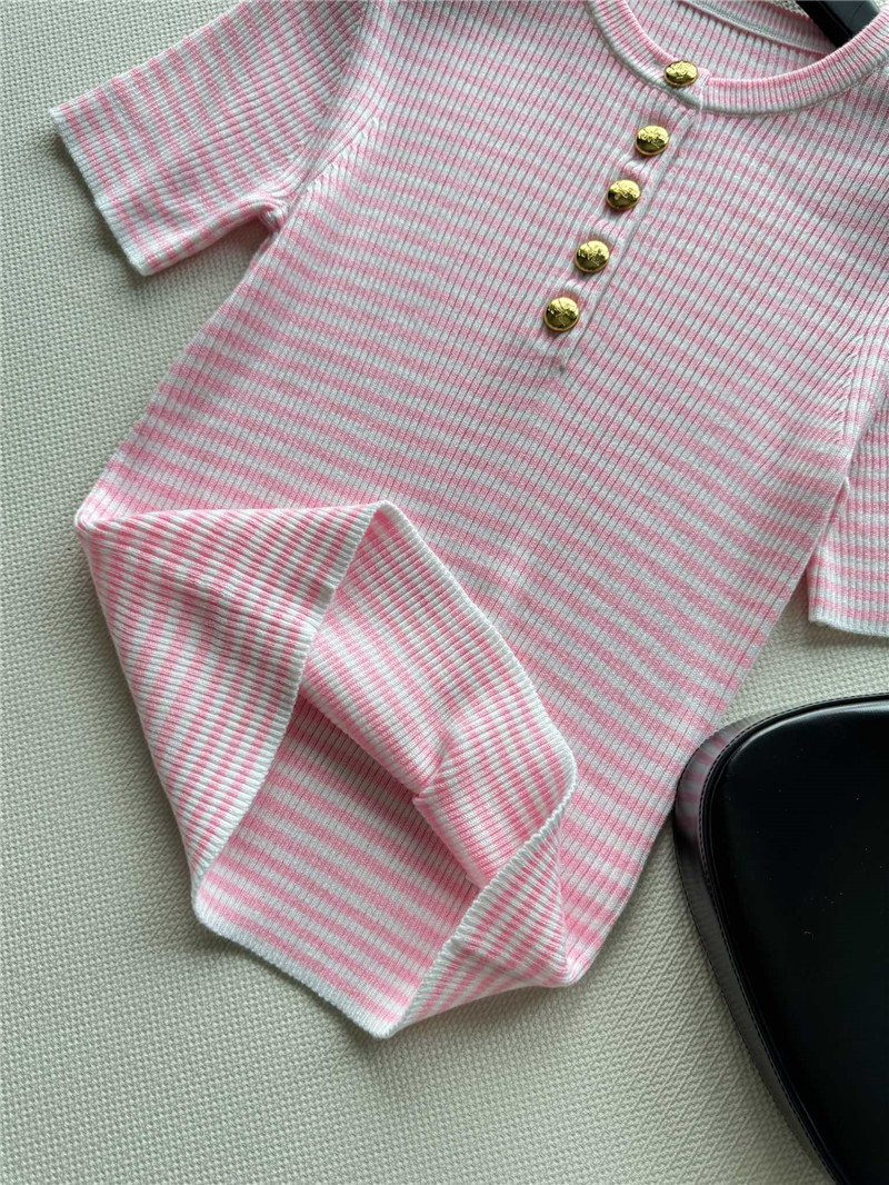 Pra*a new knitted short sleeve replica designer clothes