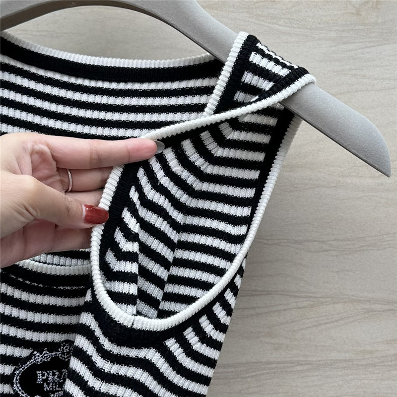 Pra*a dopamine color striped vest replica d&g clothing