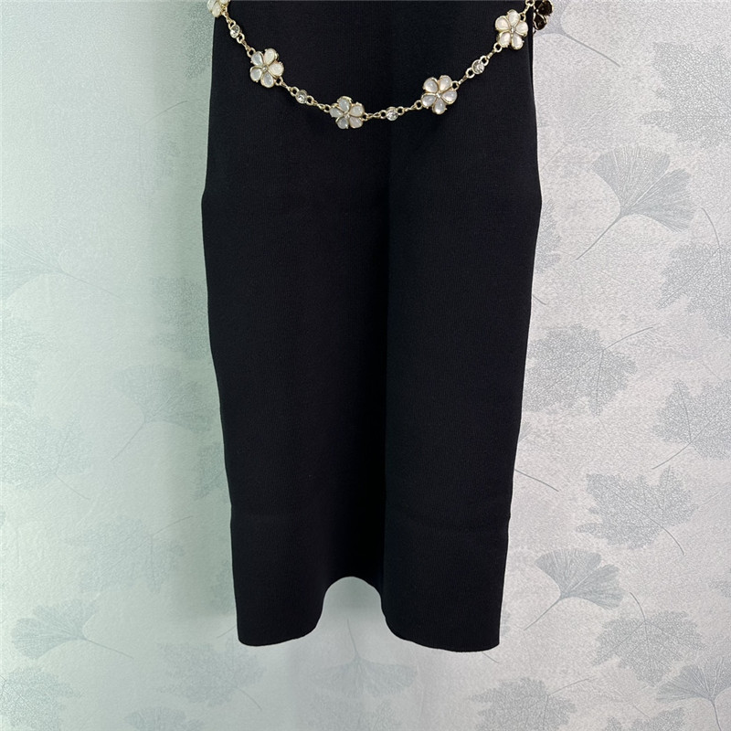 M1um1u round neck short sleeve knitted skirt replica designer clothes