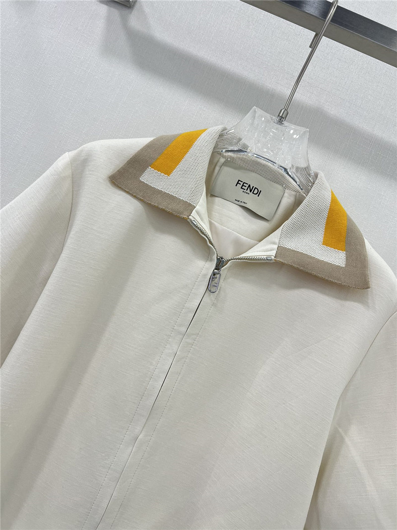 F**di embroidered lapel jacket replica clothes