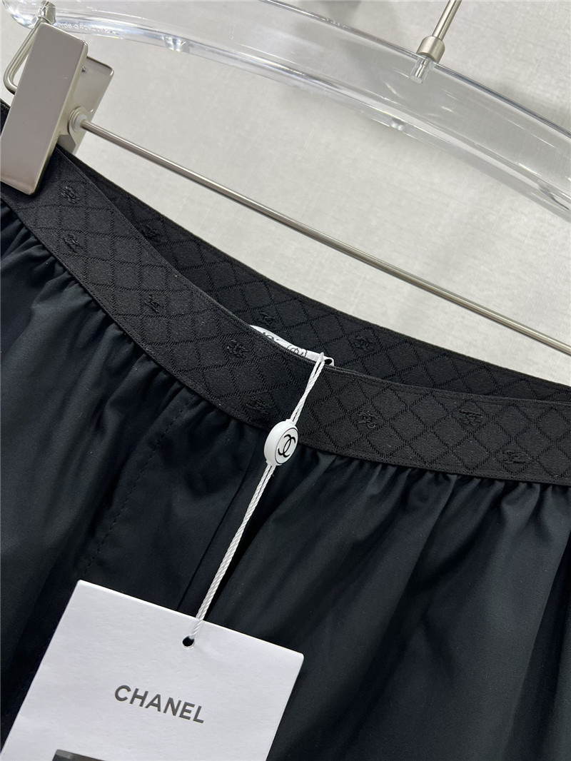 Ch**el double c ribbon waist white shorts replica clothing