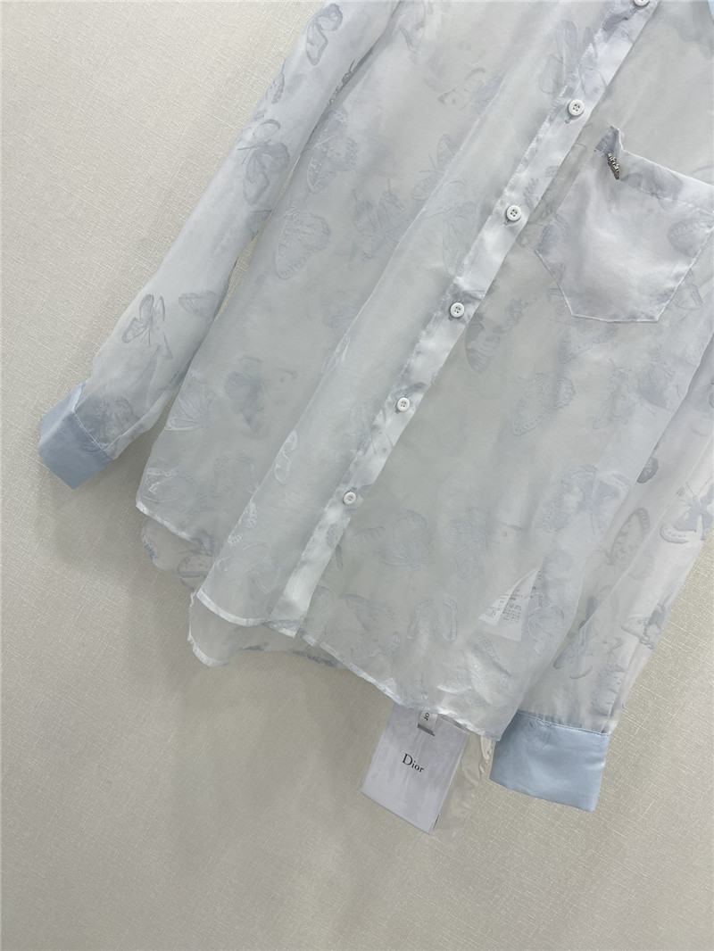 D10r organza long sleeve shirt replica designer clothes