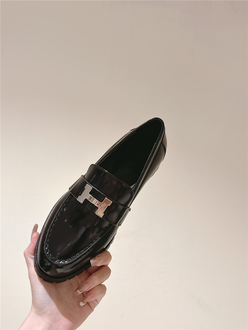 H**me5 british style h buckle loafers replica designer shoes