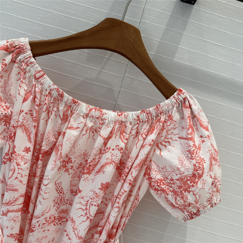 D10r one shoulder bubble short sleeve dress replicas clothes