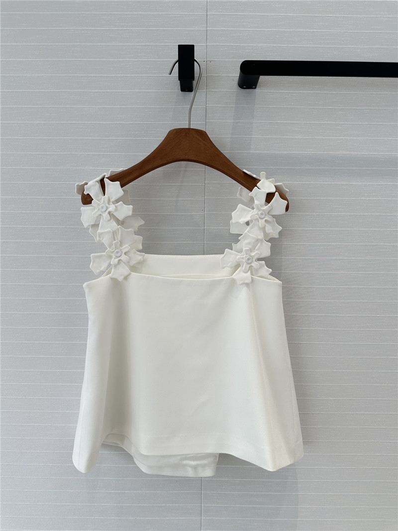 Versace three-dimensional pile flower suspender top replicas clothes
