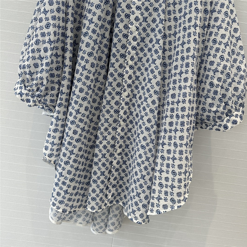 l0vis Vvtt0n lv palm print shirt dress replica clothes
