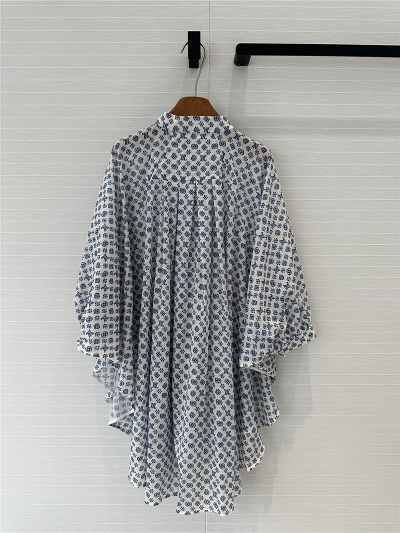 l0vis Vvtt0n lv palm print shirt dress replica clothes