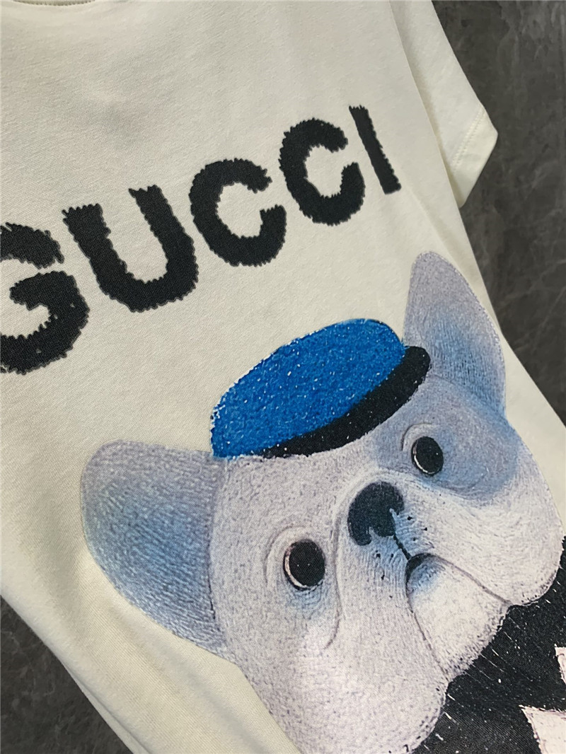 Gvc*1 cartoon dog fun print short sleeve t-shirt replica clothing