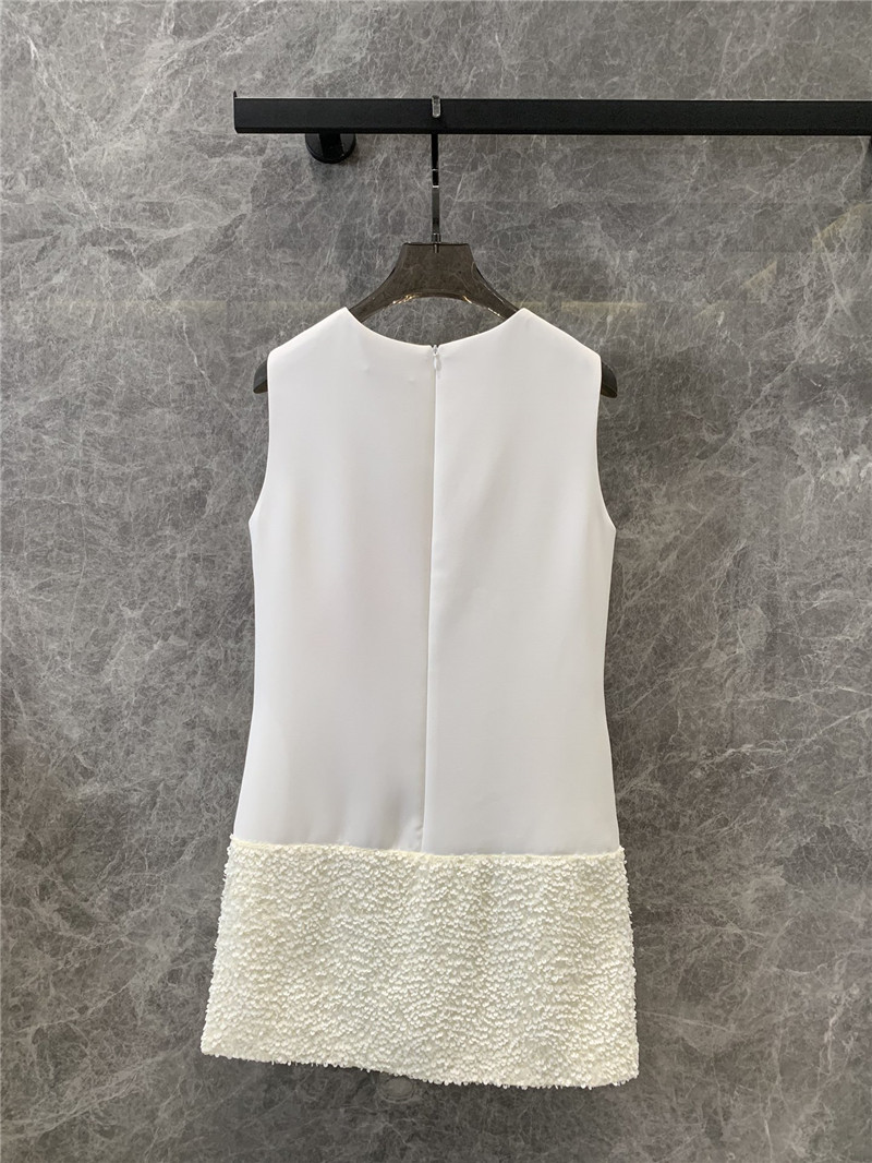 M1um1u bow sequined sleeveless dress replica d&g clothing