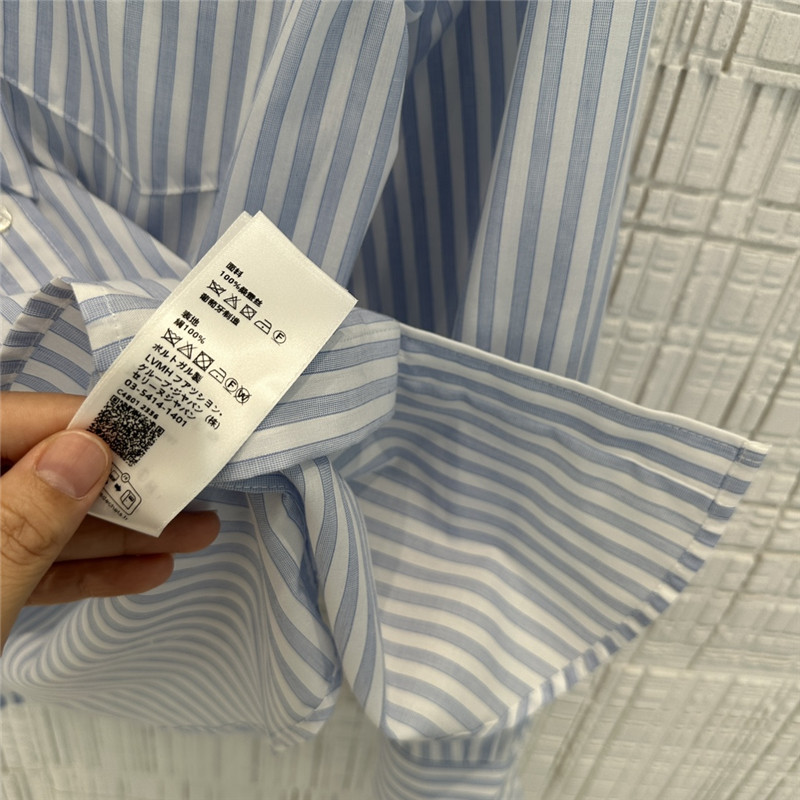 Ce1i*e yarn-dyed sky blue striped shirt replicas clothes