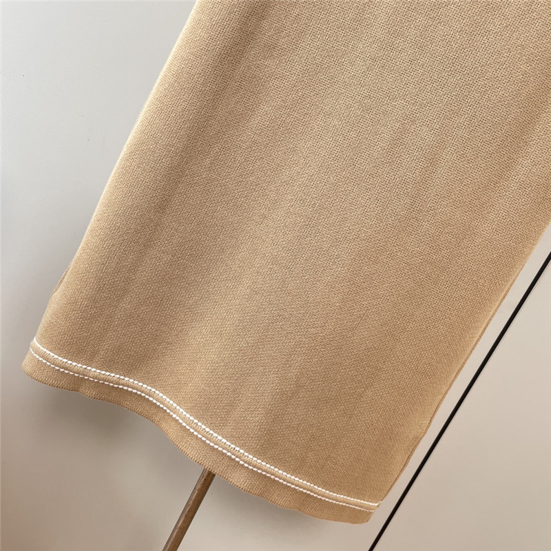 Pra*a new coffee color knitted skirt replica d&g clothing