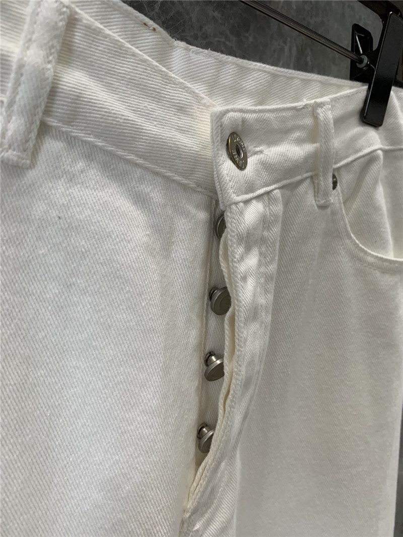 L0ew* white high waist wide leg jeans replicas clothes