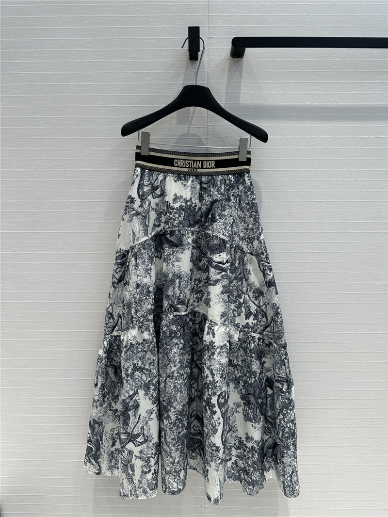 D10r animal jouy print long skirt replica clothes