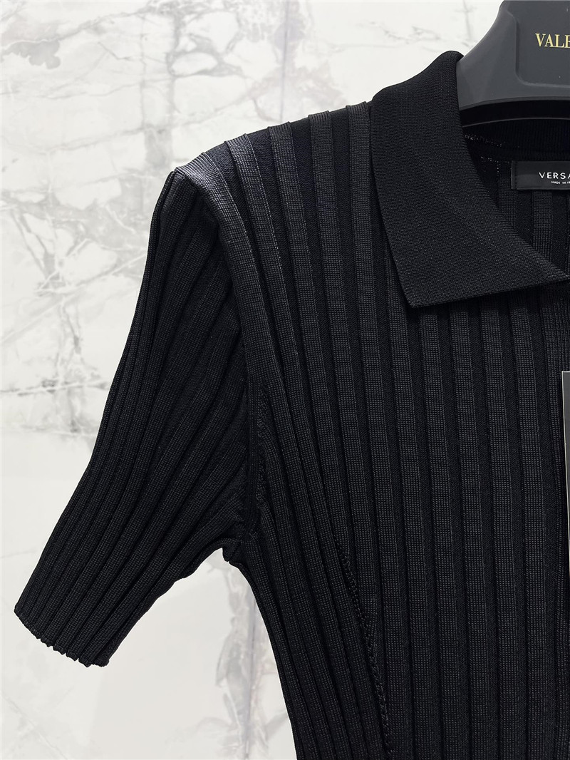 Versace new lapel short sleeve replica designer clothes