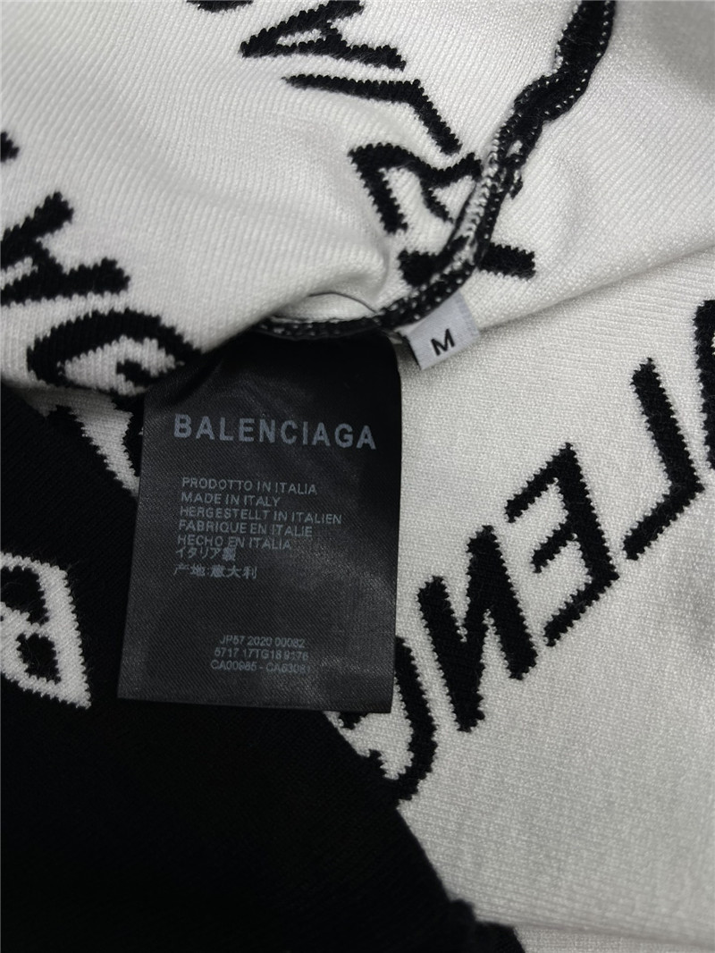 Ba1en*iaga all over the body letter jacquard vest replicas clothes