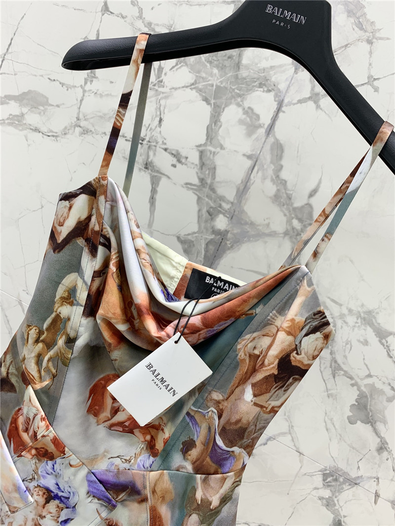 Balmain oil painting series waistcoat top replica designer clothes