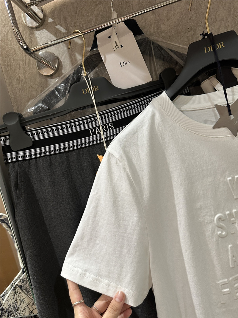 D10r three-dimensional letter t-shirt replica d&g clothing