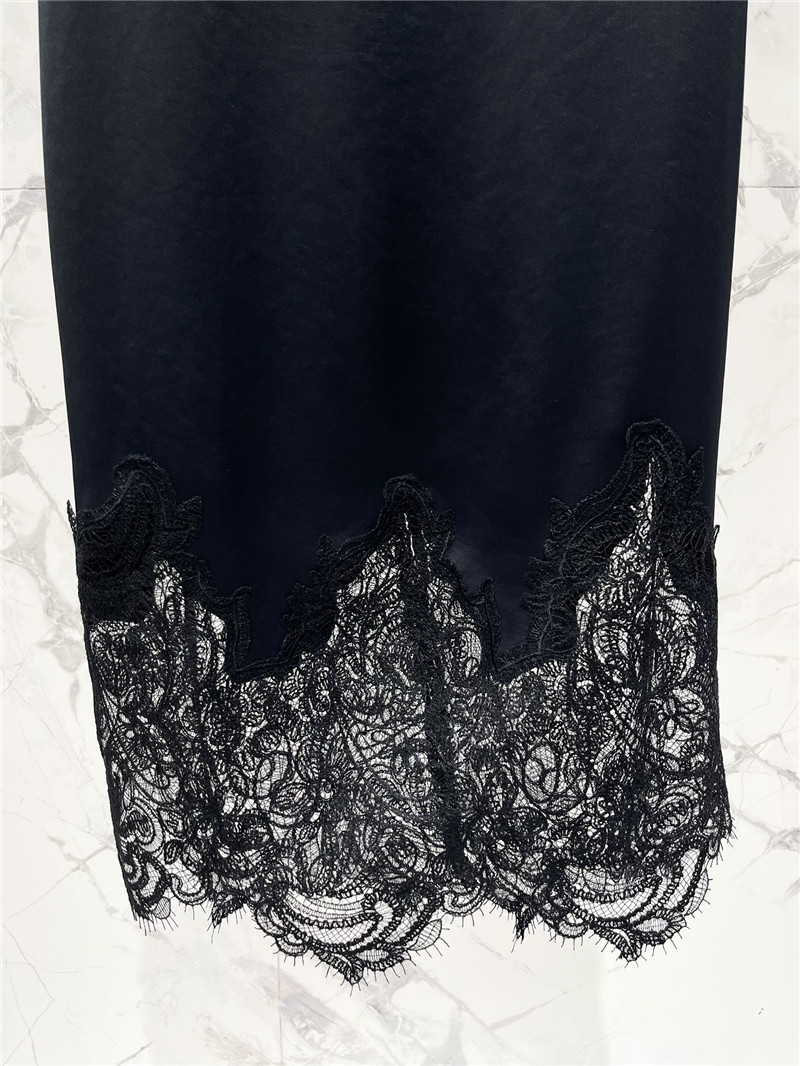 Y51 high waist stitching lace embroidery slit skirt replicas clothes