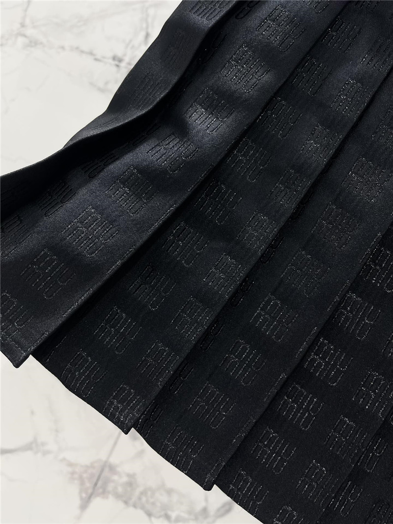 M1um1u classic letter jacquard pleated skirt replica d&g clothing