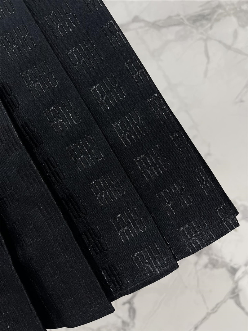M1um1u classic letter jacquard pleated skirt replica d&g clothing