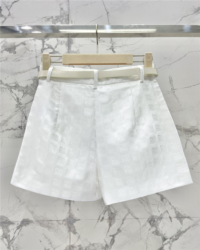 M1um1u letter jacquard suit shorts replica clothes