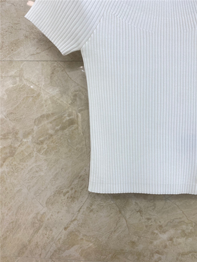 Balmain pleated knit short-sleeved mini top replica clothes
