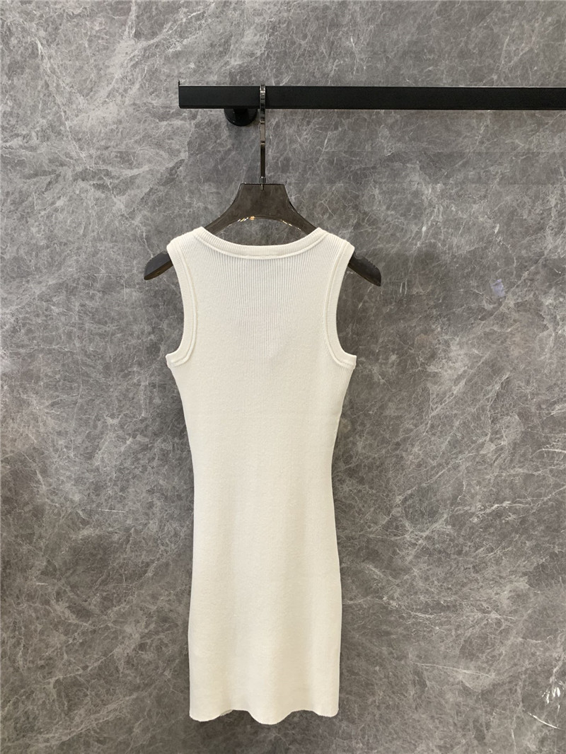 M1um1u tassel rhinestone collar knitted vest dress replica clothes