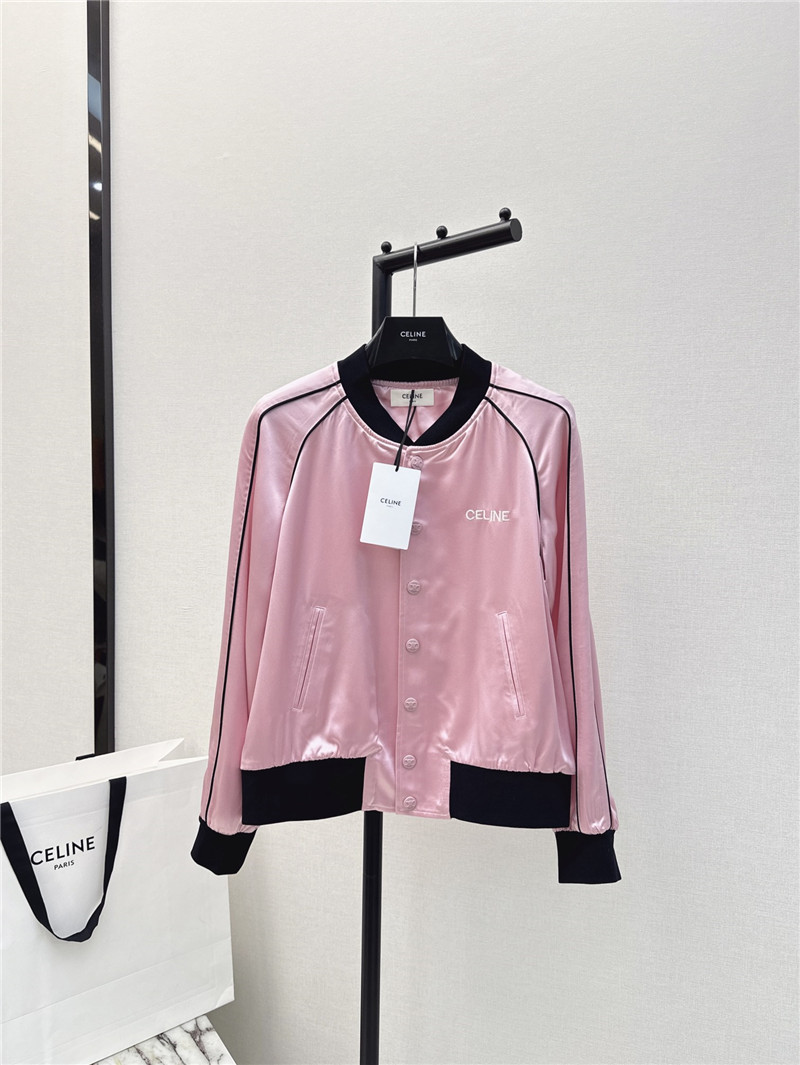 Ce1i*e letter embroidered baseball jacket replica clothing