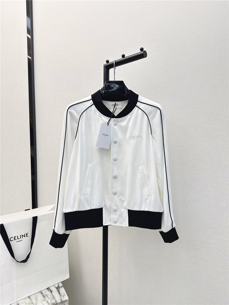 Ce1i*e letter embroidered baseball jacket replica clothing